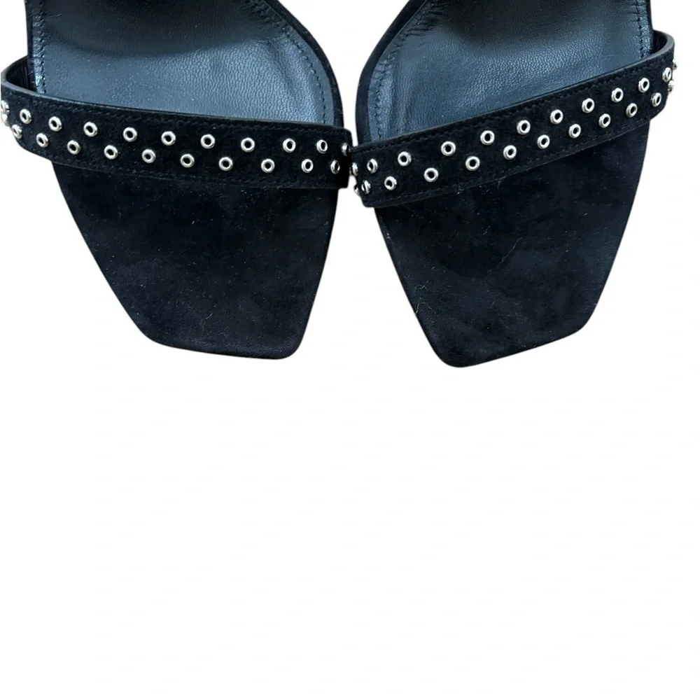 Saint Laurent Leather Mica 105 Stud Mule Black Size 6.5 - Picture 10 of 13